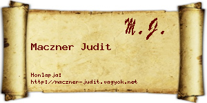 Maczner Judit névjegykártya